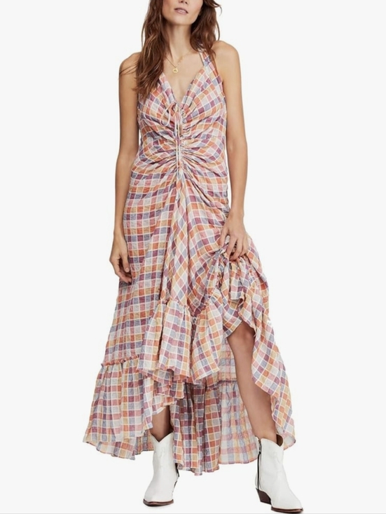Free People Dresses & Skirts - Free People Multi-Color Plaid Maxi Dress